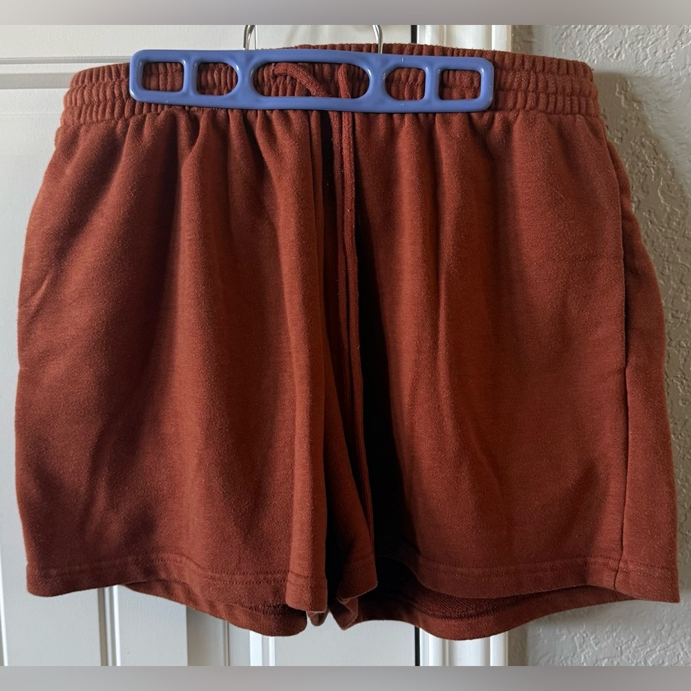 Women's Rust Athletic Pull-On Shorts with Drawstring